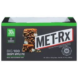 MET-Rx Big 100 Crispy Apple Pie Meal Replacement Bar 9 - 3.52 oz