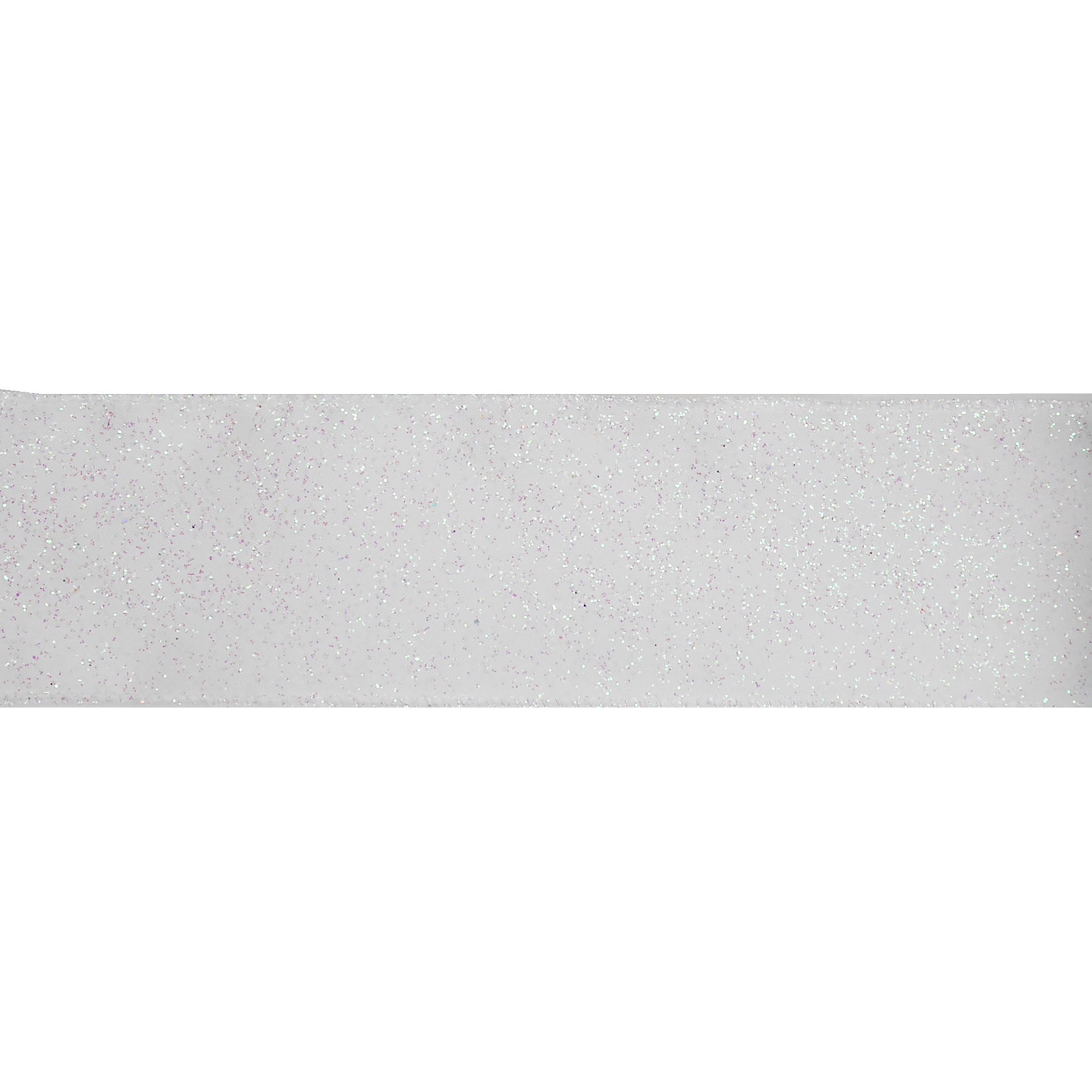 slide 2 of 3, 2.5" X 80ft. White Glitter Wired Jumbo Ribbon By Celebrate It, 2.5 in x 80 ft
