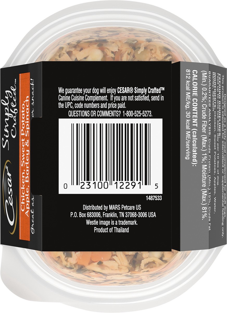 slide 4 of 7, Cesar Chicken Sweet Potato Apple Barley & Spinach Wet Dog Food - 1.3 Oz, 1.3 oz