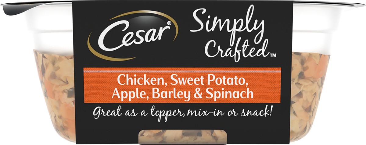 slide 6 of 7, Cesar Chicken Sweet Potato Apple Barley & Spinach Wet Dog Food - 1.3 Oz, 1.3 oz