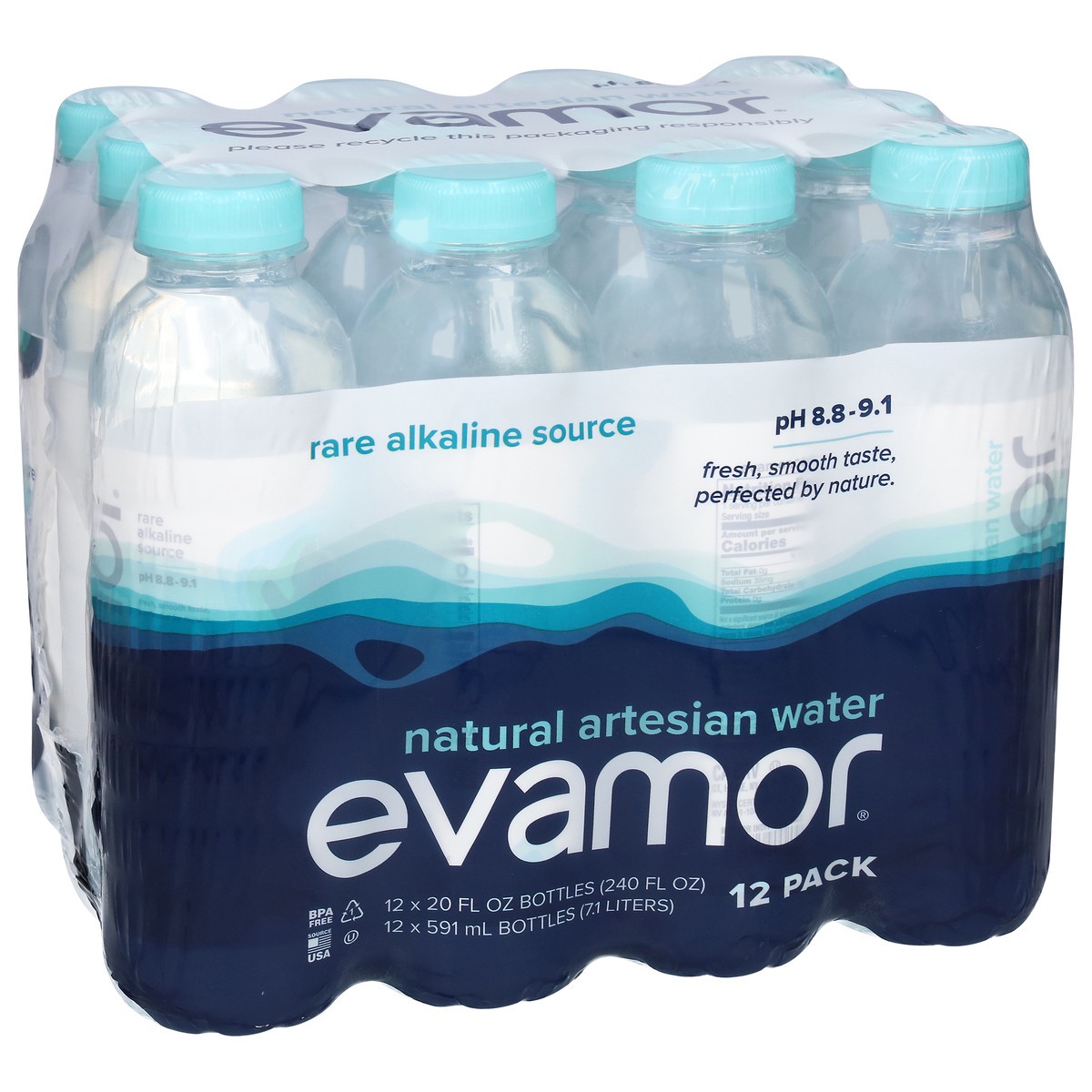 slide 2 of 9, Evamor Artesin Water 12Pk, 240 fl oz