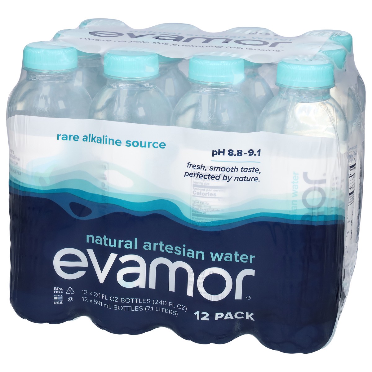 slide 3 of 9, Evamor Artesin Water 12Pk, 240 fl oz