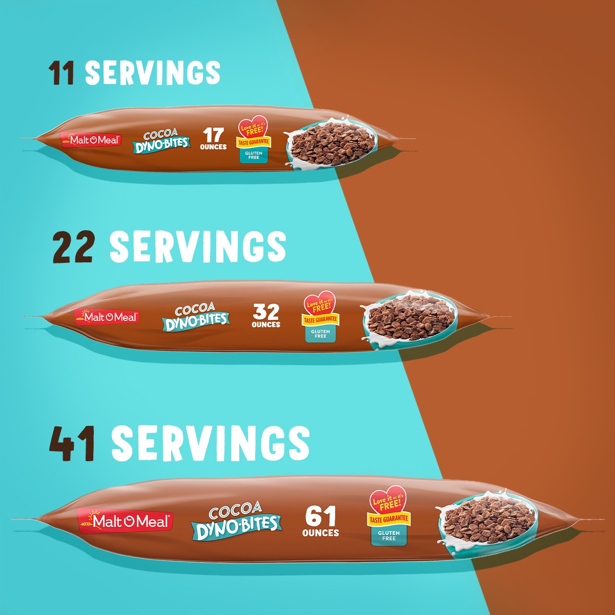 slide 4 of 5, Malt-O-Meal Cocoa Dyno Bites Gluten Free Breakfast Cereal, 17 OZ Bag, 17 oz