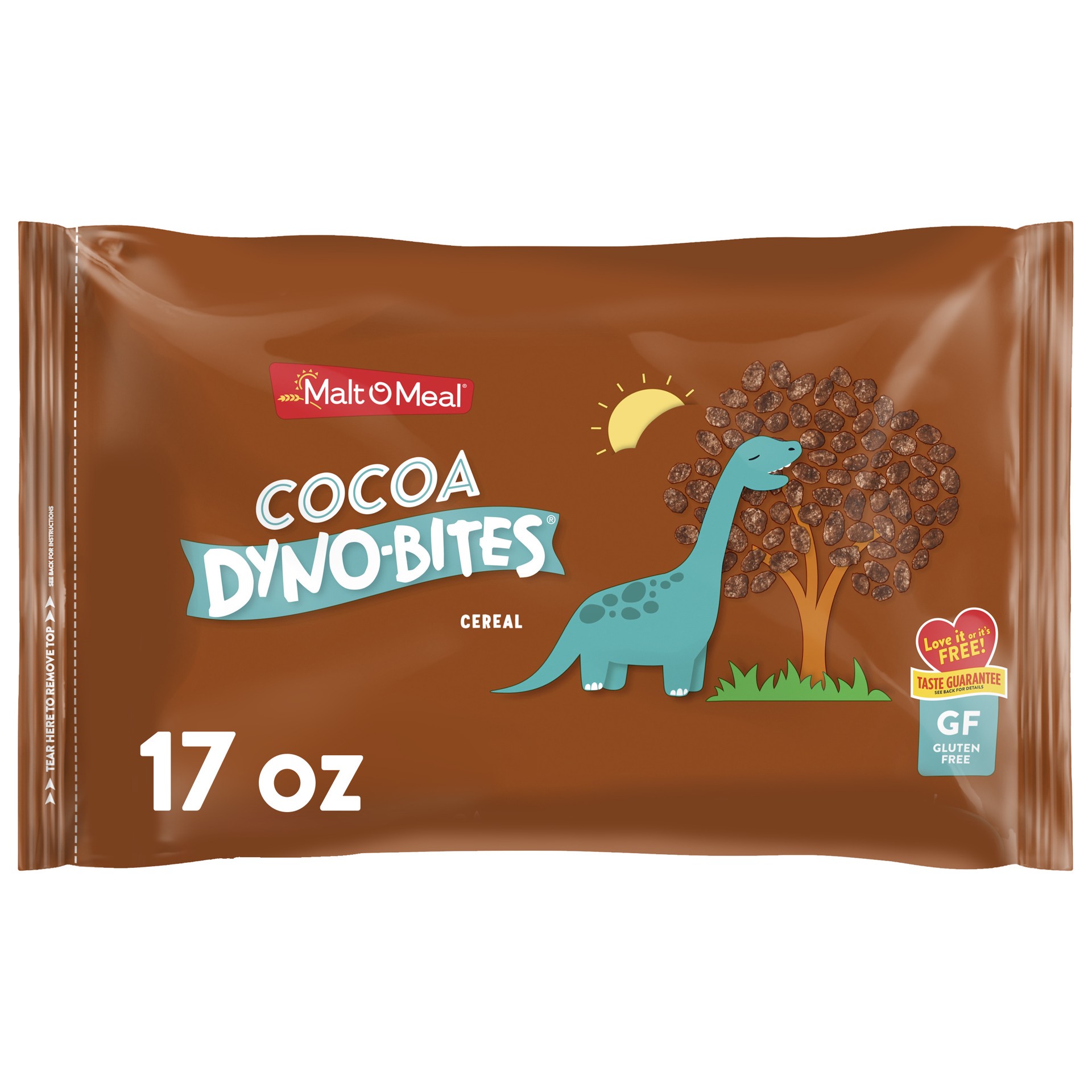 slide 1 of 5, Malt-O-Meal Cocoa Dyno Bites Gluten Free Breakfast Cereal, 17 OZ Bag, 17 oz