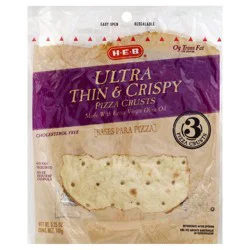 H-E-B Ultra Thin and Crispy 7 Inch Pizza Crusts