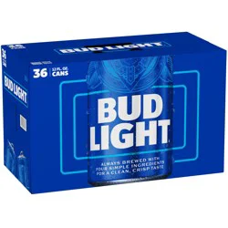 Bud Light Beer, 36 Pack 12 fl. oz. Cans, 4.2% ABV