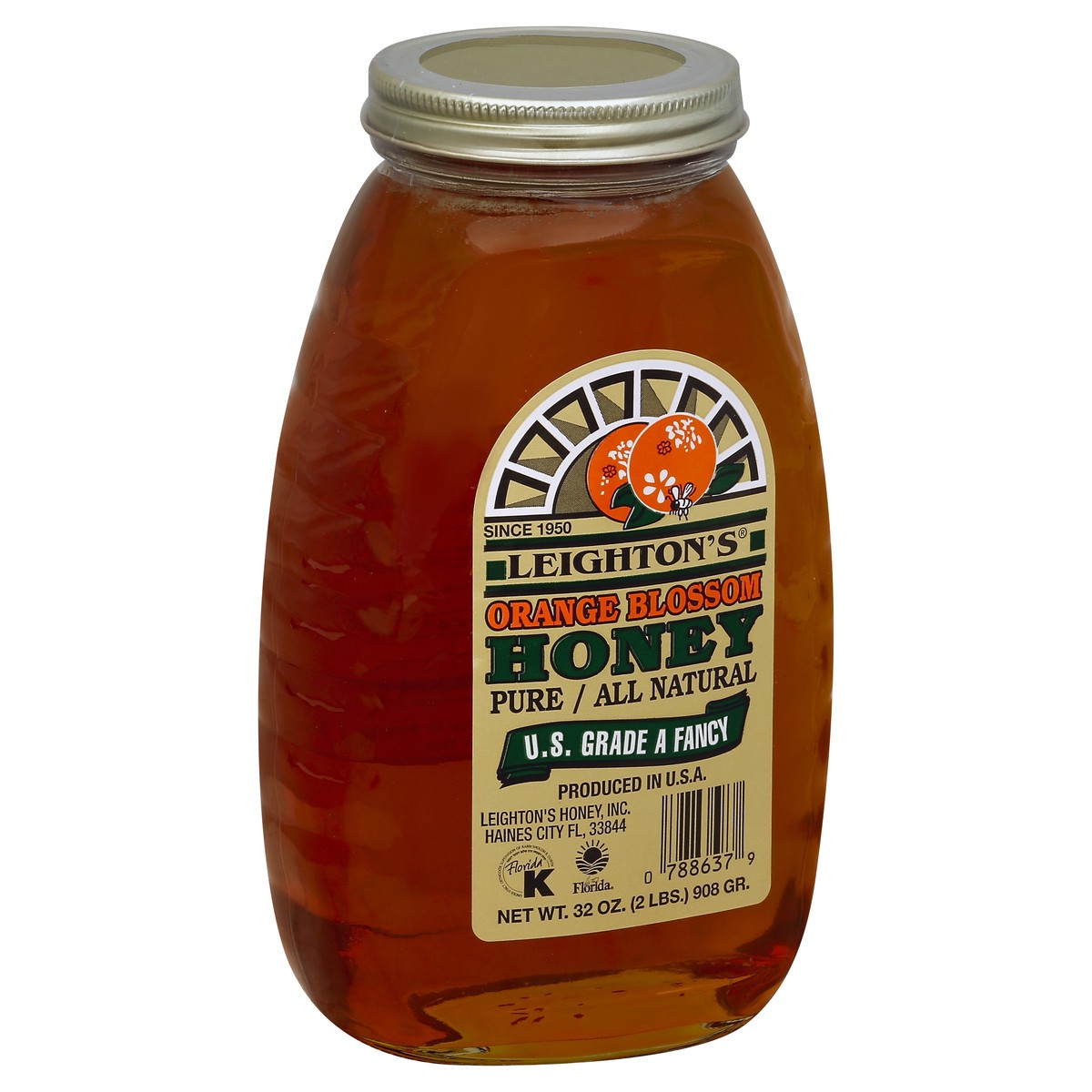 slide 2 of 3, Leightons Honey, Orange Blossom, 32 oz