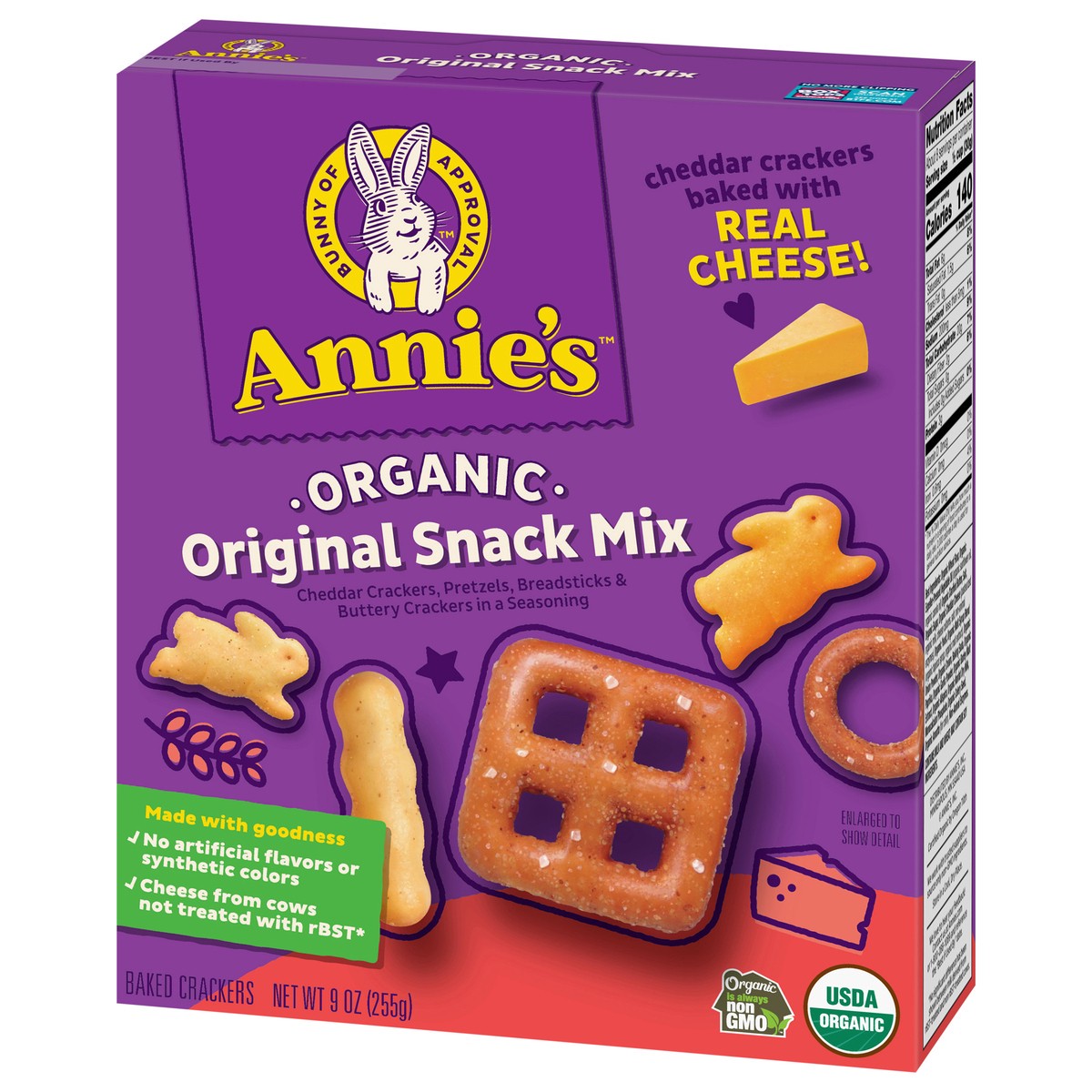 slide 2 of 9, Annie's Organic Assorted Crackers and Pretzels Snack Mix, 9 oz, 9 oz