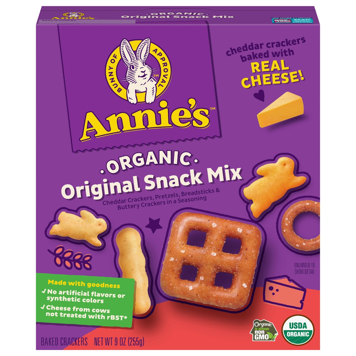 slide 1 of 1, Annie's Organic Assorted Crackers and Pretzels Snack Mix, 9 oz, 9 oz
