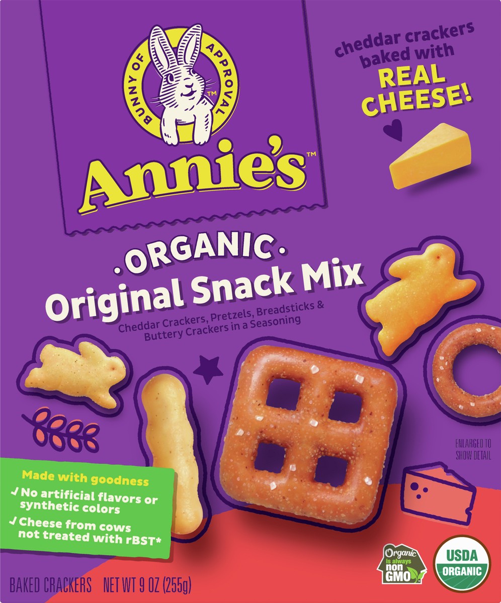 slide 4 of 9, Annie's Organic Assorted Crackers and Pretzels Snack Mix, 9 oz, 9 oz