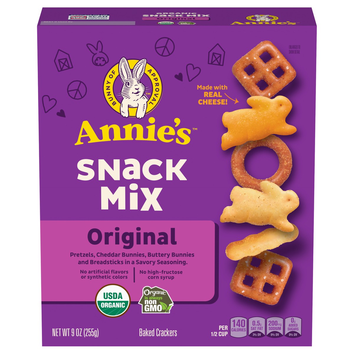 slide 1 of 9, Annie's Organic Assorted Crackers and Pretzels Snack Mix, 9 oz, 9 oz