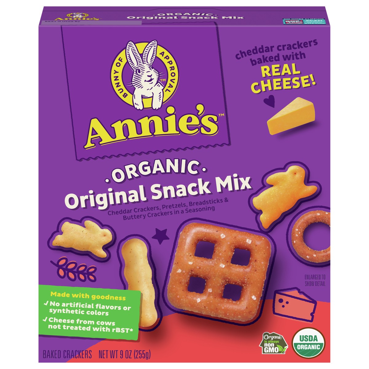 slide 1 of 9, Annie's Organic Assorted Crackers and Pretzels Snack Mix, 9 oz, 9 oz