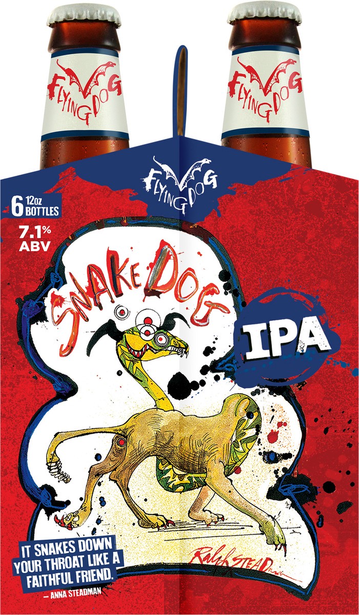 slide 6 of 6, Flying Dog Beer, Ipa, Snake Dog, 72 oz