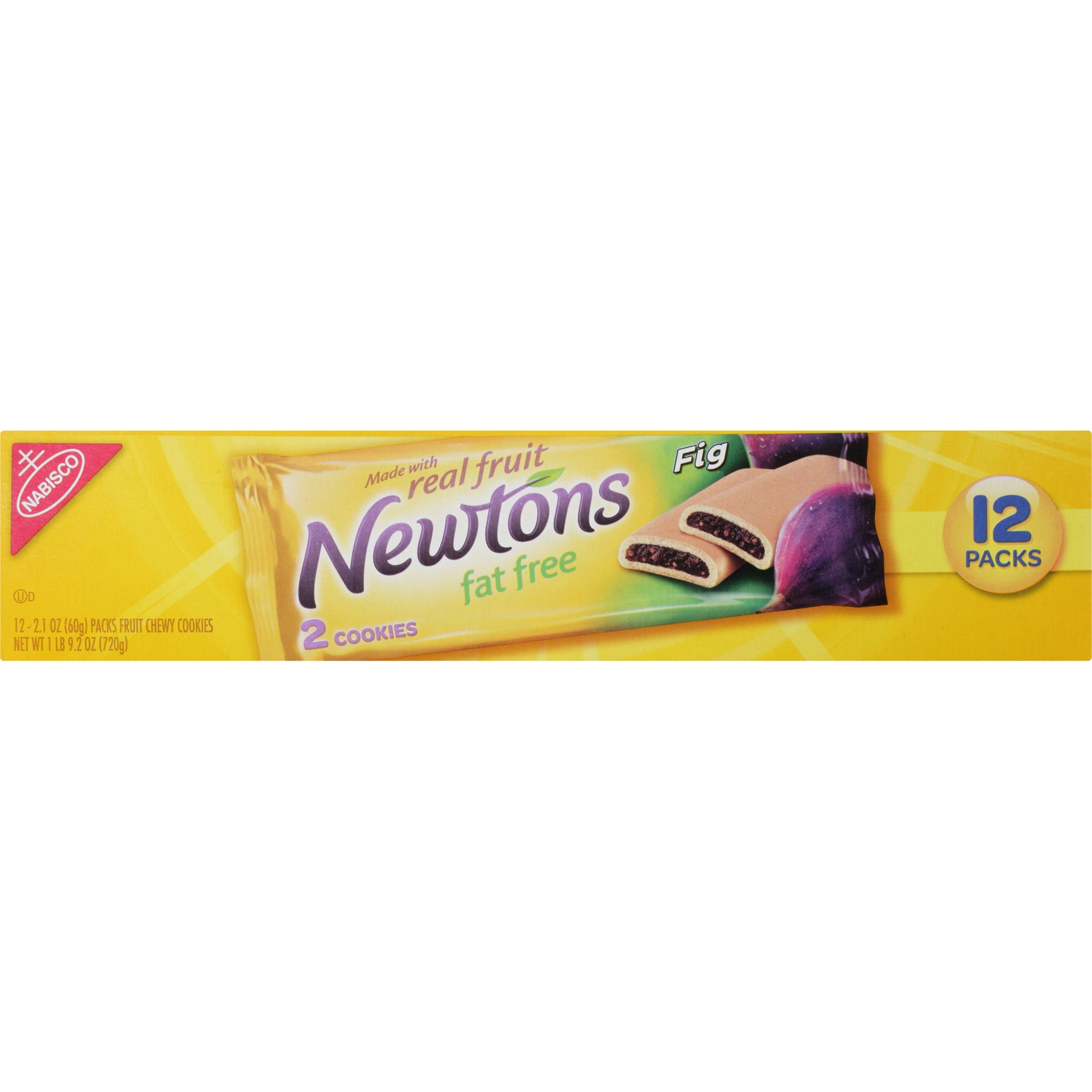 slide 5 of 5, Newtons Nabisco Fat Free Fig Newtons 12-2 ct Packs, 12 ct; 2.1 oz