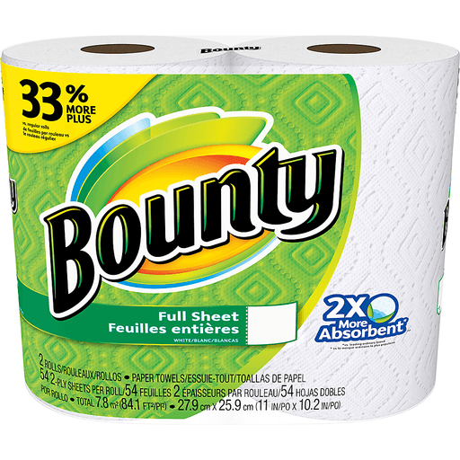 slide 3 of 7, Bounty Paper Towels, 2 ct