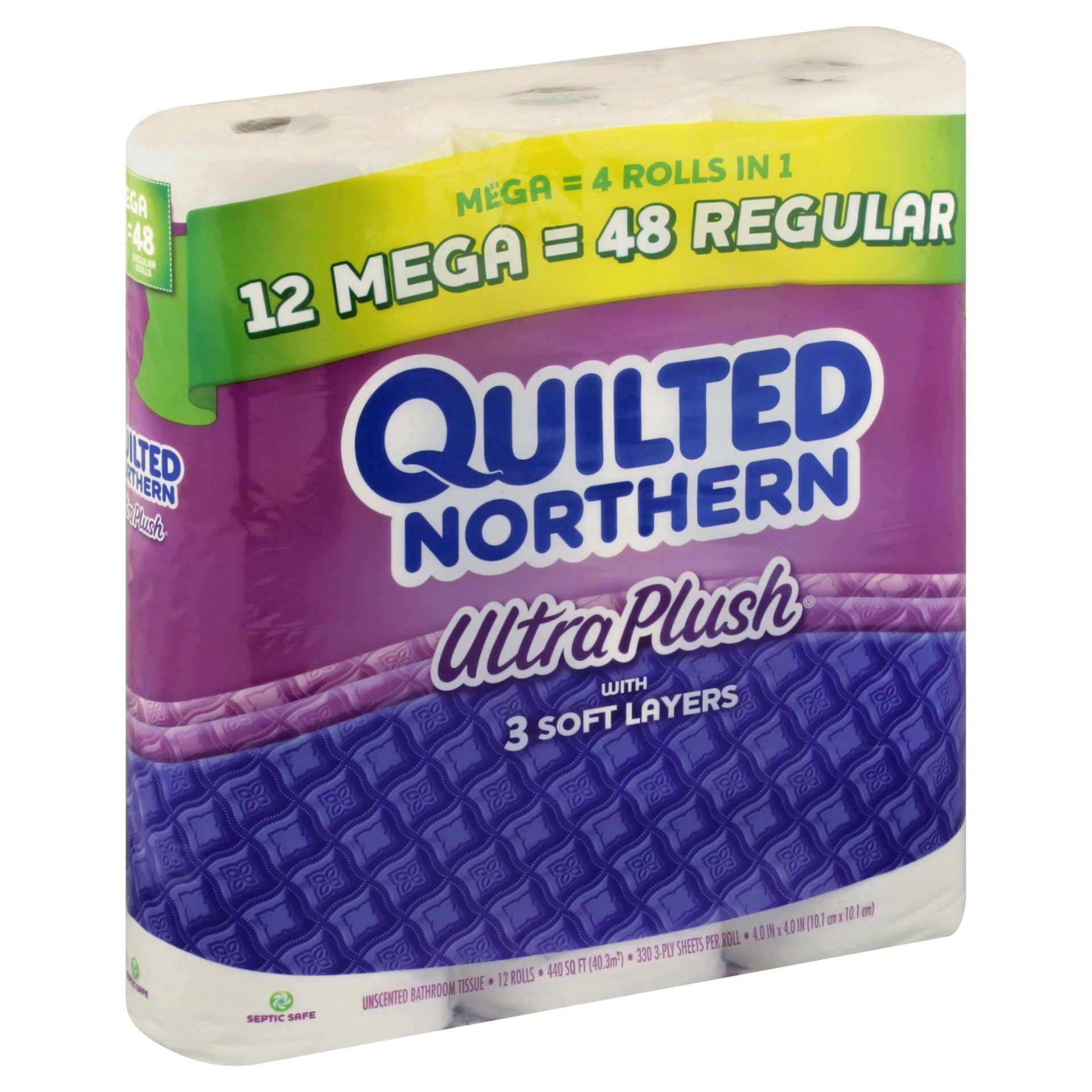 slide 1 of 4, Quilted Northern Ultra Plush Toilet Paper - 12 Mega Rolls, 1 ct