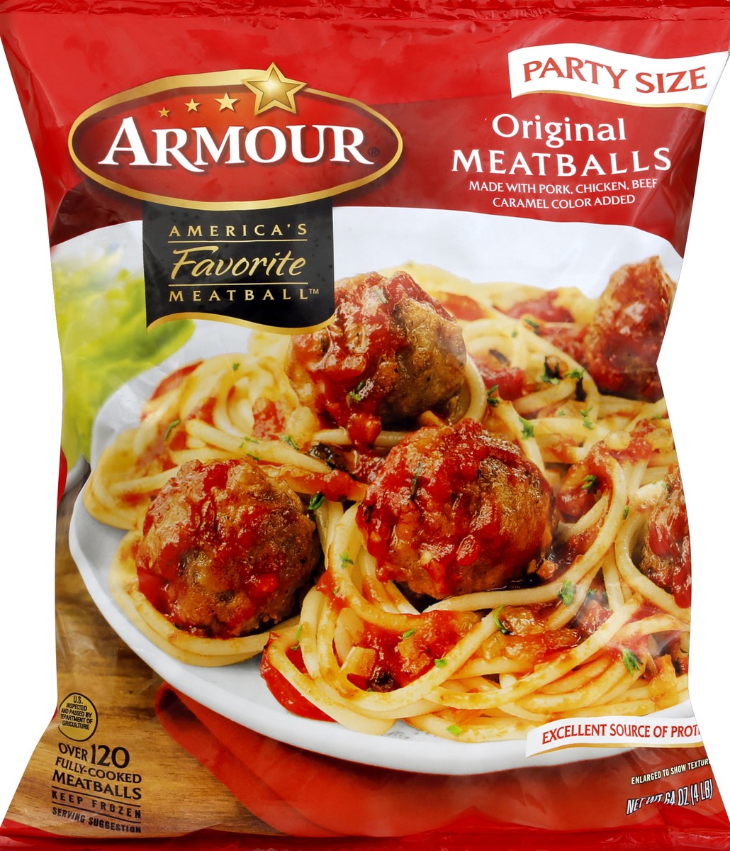 slide 4 of 5, Armour Meatballs 64 oz, 64 oz