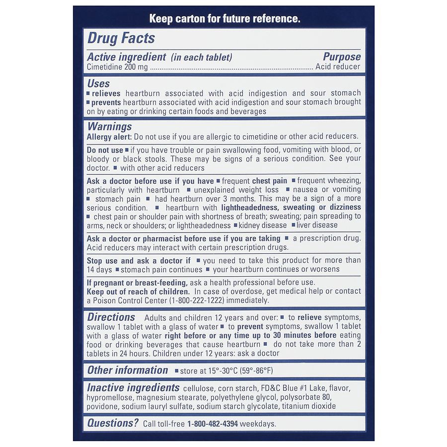 slide 3 of 5, Tagamet HB 200 Cimetidine Acid Reducer and Heartburn Relief, 30 ct