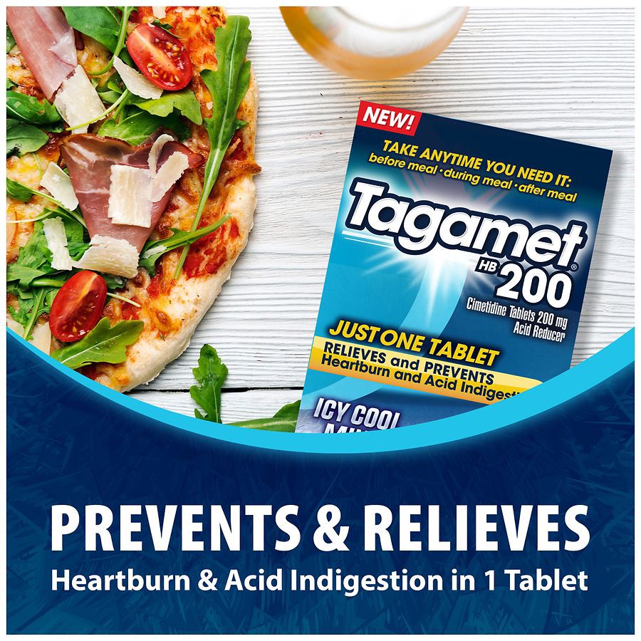 slide 2 of 5, Tagamet HB 200 Cimetidine Acid Reducer and Heartburn Relief, 30 ct