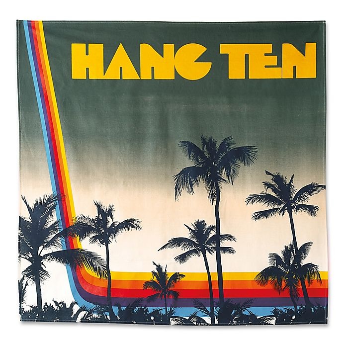 slide 1 of 1, Hang Ten Ombre Hibiscus Sunset Stripe Tapestry - Blue, 1 ct