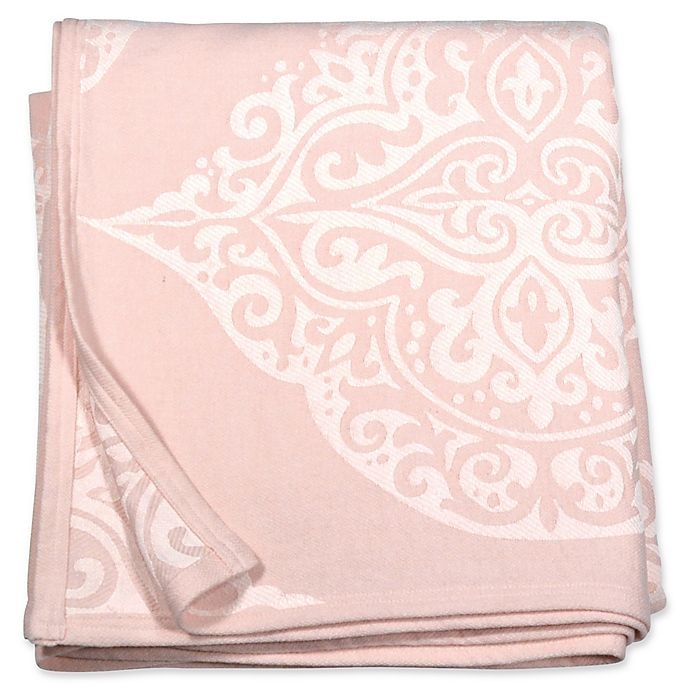 slide 1 of 3, Peri Home Woven Damask Full/Queen Blanket - Blush, 1 ct