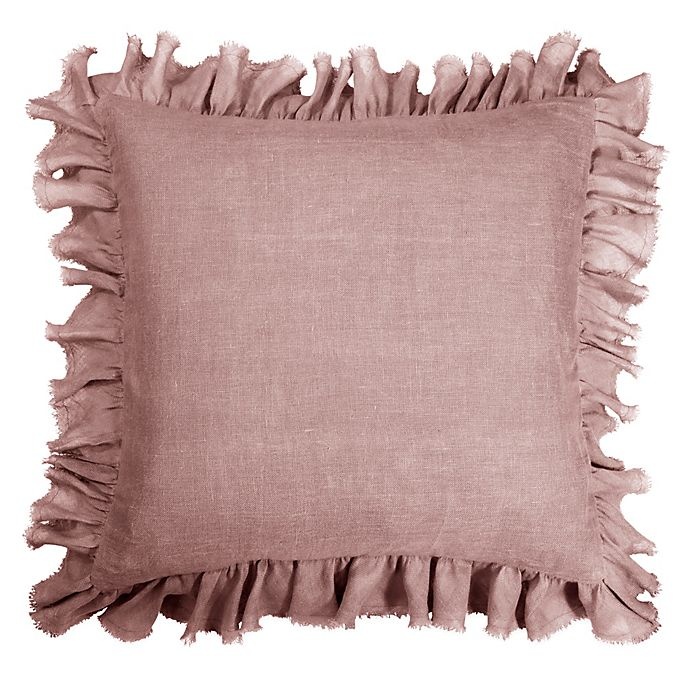 slide 1 of 1, Wamsutta Vintage Gauze Ruffle European Pillow Sham - Mauve, 1 ct