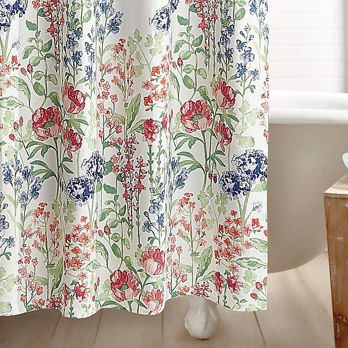 slide 2 of 2, Peri Home Emma Floral Shower Curtain, 1 ct