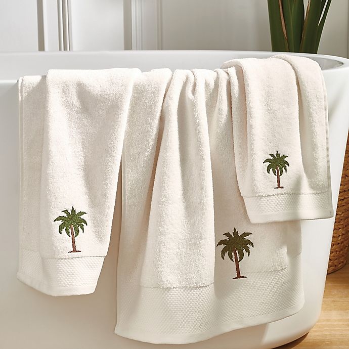 slide 2 of 3, Palm Bath Towel - Green, 1 ct