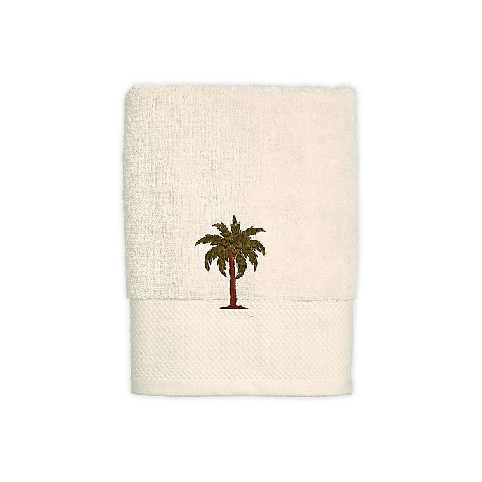 slide 1 of 3, Palm Bath Towel - Green, 1 ct