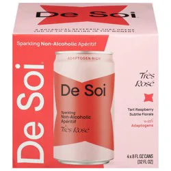 De Soi Sparkling Non-Alcoholic Tres Rose Aperitif - 4 x 8 fl oz Cans