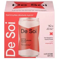 De Soi Sparkling Non-Alcoholic Tres Rose Aperitif - 4 x 8 fl oz Cans
