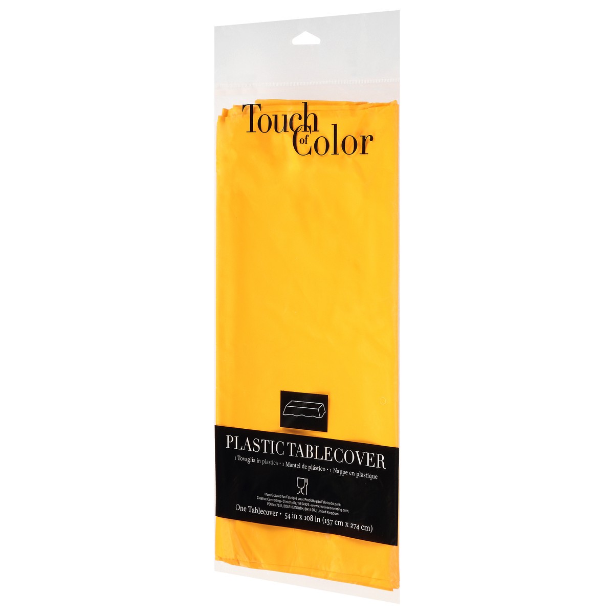 slide 3 of 9, Touch of Color School Bus Yellow Plastic Tablecover 1 ea, 