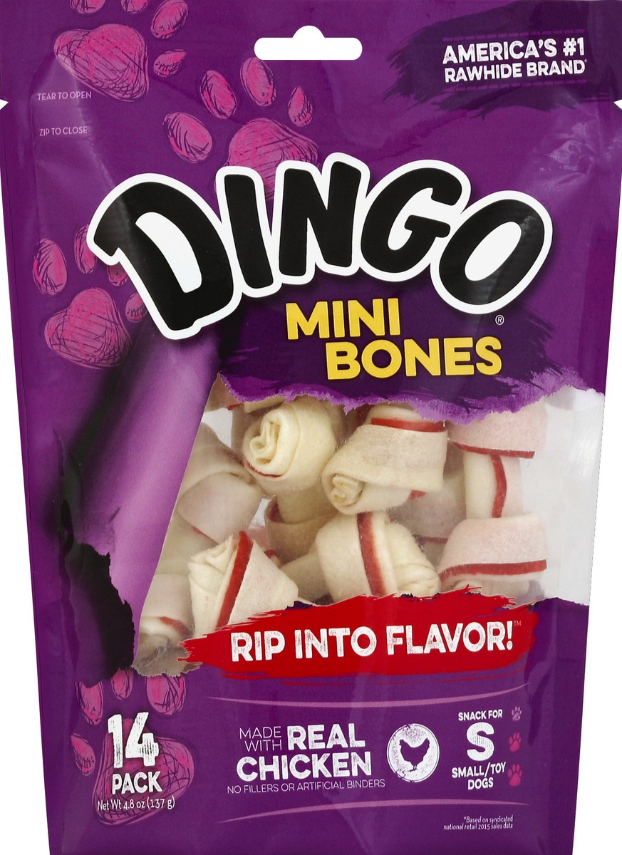 slide 3 of 3, Dingo Mini Bones 14 ea, 14 ct