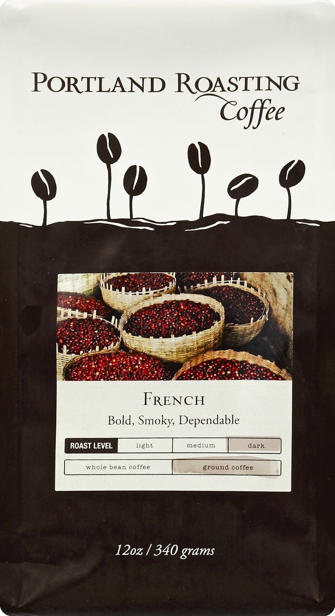 slide 4 of 4, Portland Roasting Coffee Coffee, Ground, Dark, French, 