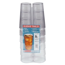 slide 1 of 1, Cambro Clear Plastic Tumblers, 12 ct; 16 oz