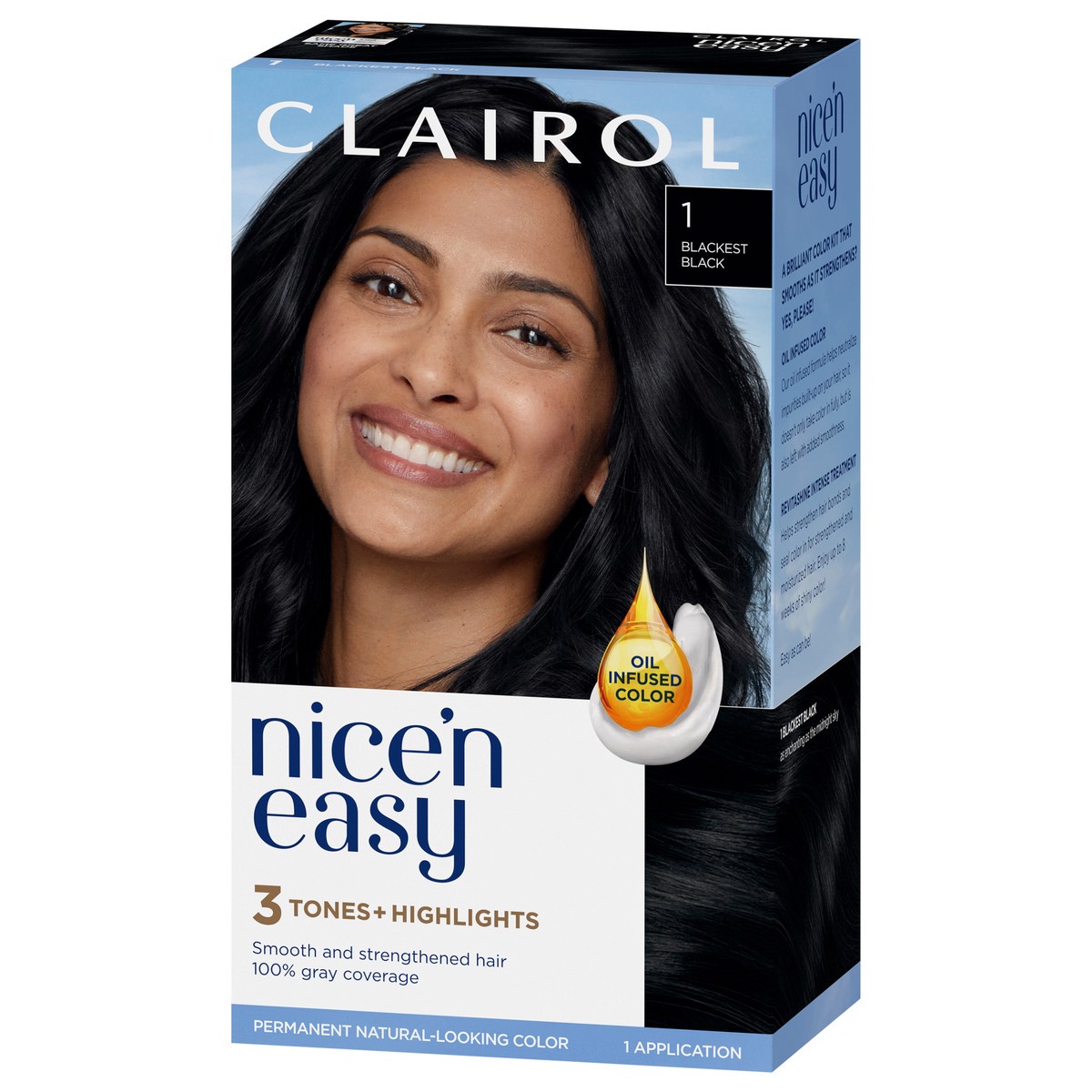 slide 8 of 10, Nice'n Easy Clairol Nice 'N Easy 1 Blackest Black, 1 ct
