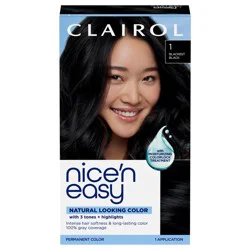 Clairol Nice 'n Easy 1 Blackest Black Hair Dye Kit