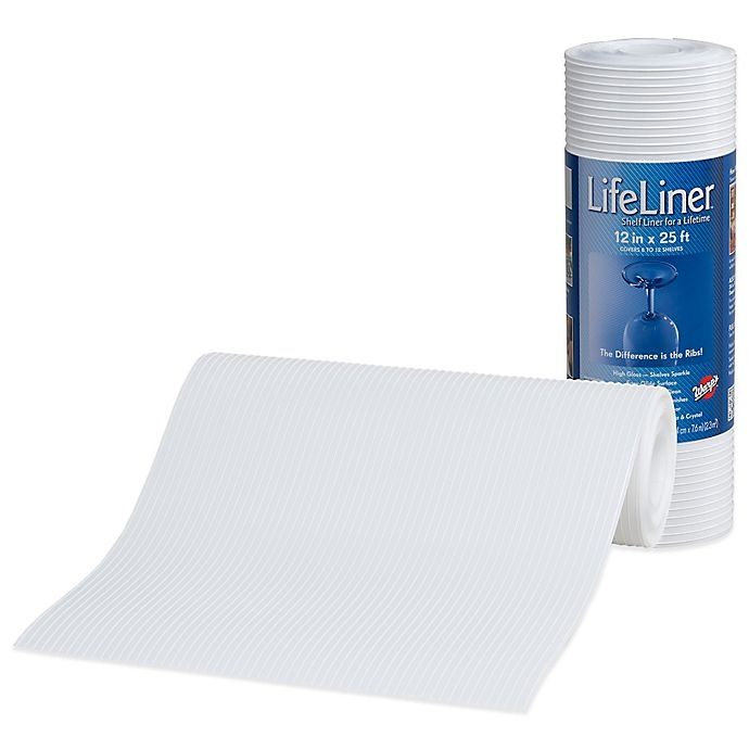 slide 2 of 2, Warp Brothers Lifeliner Non-Adhesive Shelf Liner - White, 12 in x 25 ft