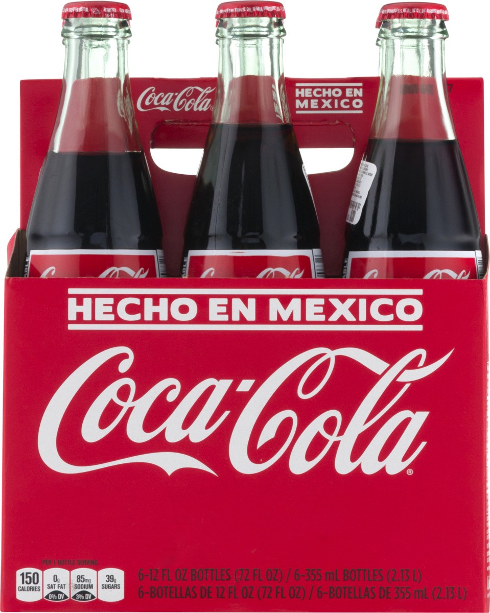 slide 3 of 9, Coca-Cola Hecho en Mexico Glass Bottles - 6 ct; 12 fl oz, 6 ct; 12 fl oz