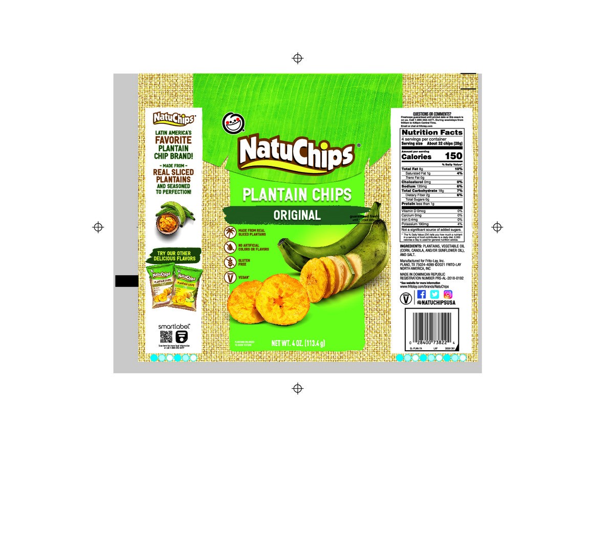 slide 4 of 9, NatuChips Snacks Plantain Original Chips 4 Oz, 8 ct
