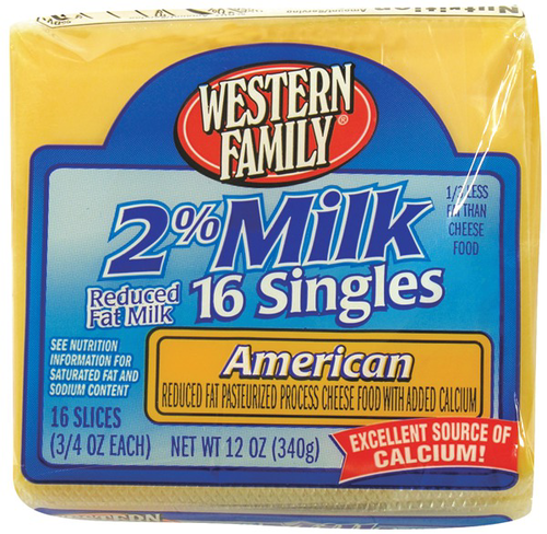 slide 1 of 1, Western Family 2% Milk Am Singles Process, 12 oz