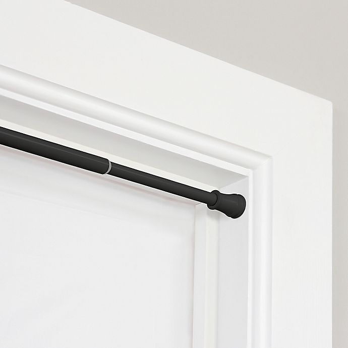 slide 2 of 3, Kenney Twist & Fit Rogers 48 to Adjustable Tension Curtain Rod - Black, 48-84 in