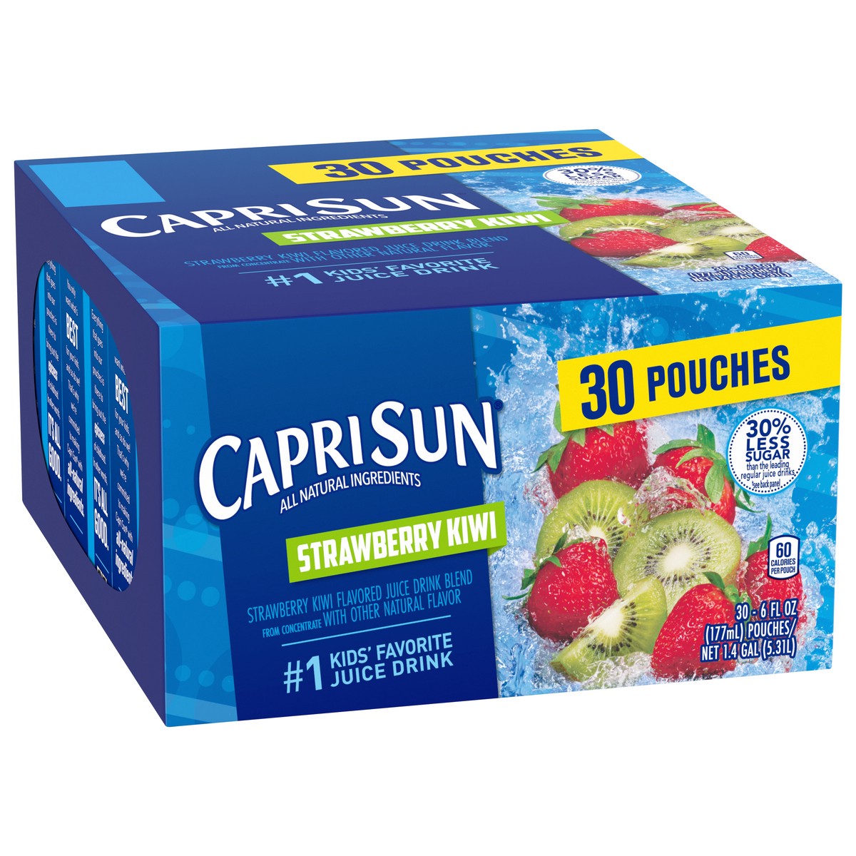 slide 5 of 9, Capri Sun Strawberry Kiwi Juice Drink, 30 ct; 6 fl oz