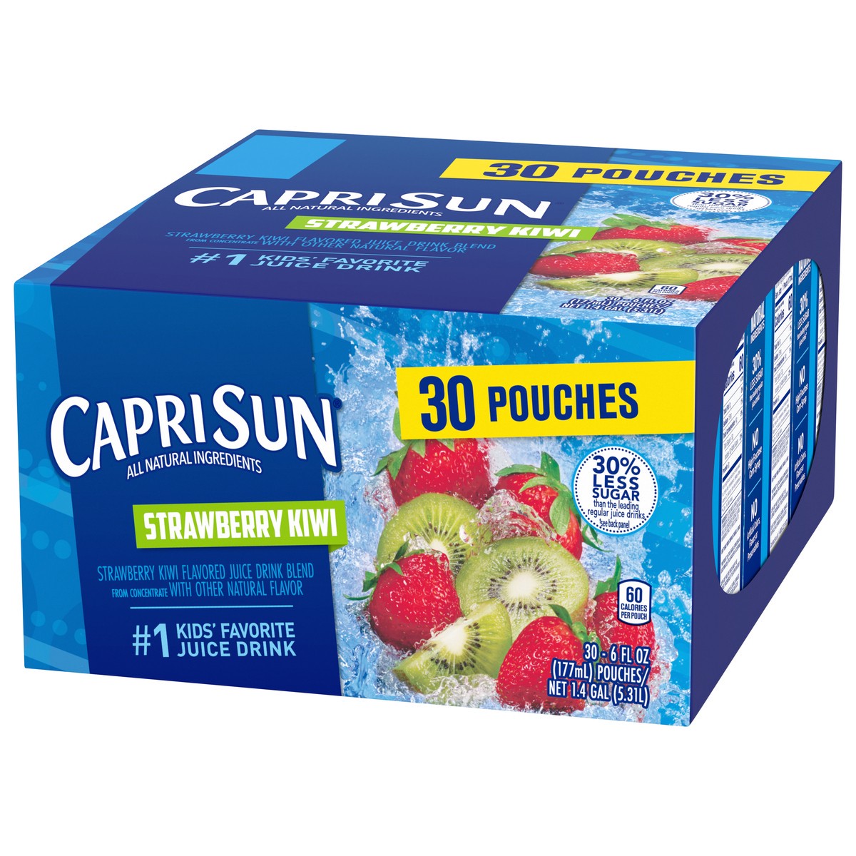 slide 4 of 9, Capri Sun Strawberry Kiwi Juice Drink, 30 ct; 6 fl oz