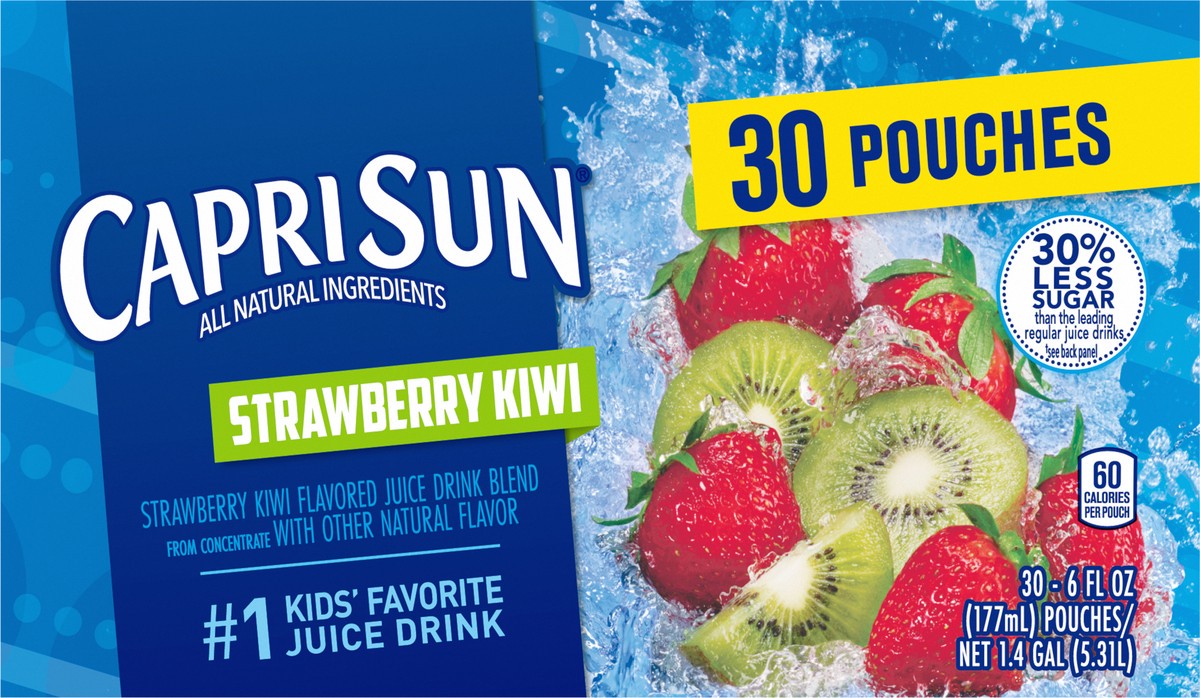 slide 2 of 9, Capri Sun Strawberry Kiwi Juice Drink, 30 ct; 6 fl oz