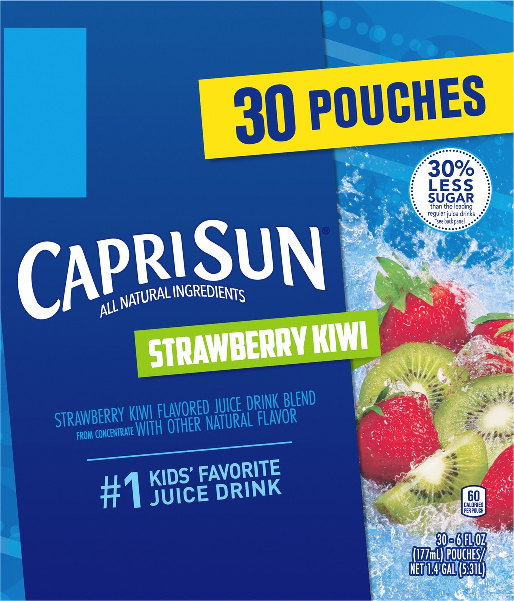 slide 6 of 9, Capri Sun Strawberry Kiwi Juice Drink, 30 ct; 6 fl oz