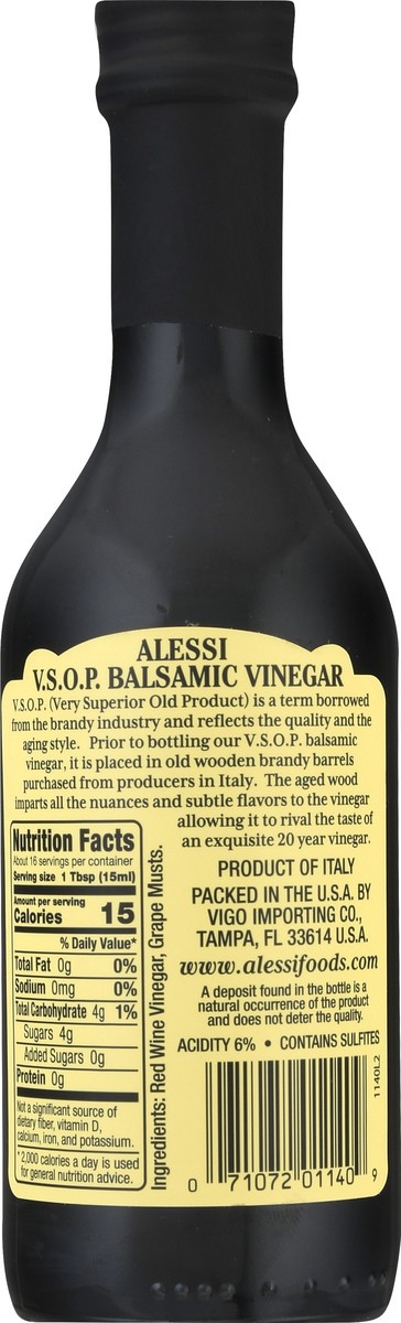 slide 3 of 12, Alessi Vinegar Balsamic Aged, 8.5 oz