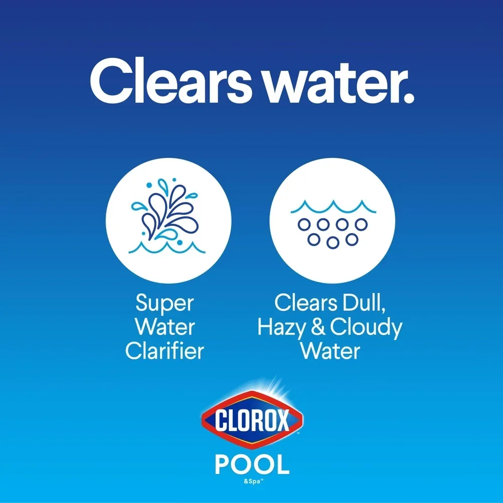 slide 4 of 5, Clorox Water Clarifier 1 qt, 1 qt