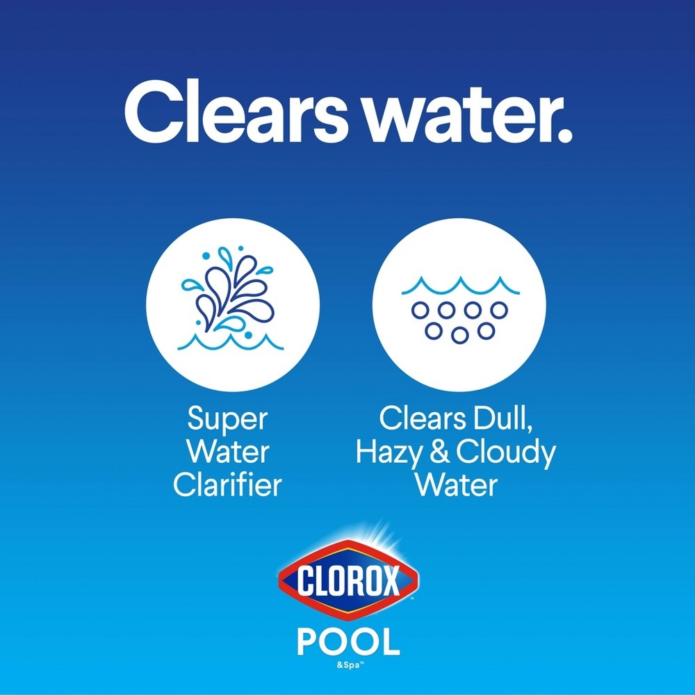 slide 3 of 5, Clorox Pool&Spa Super Water Clarifier, 32 oz