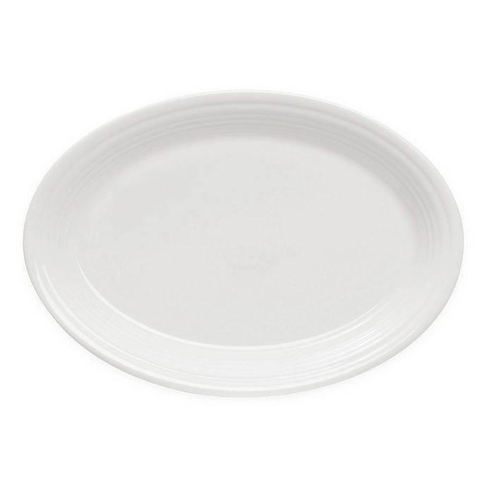 slide 1 of 3, Fiesta Oval Platter - White, 9.6 in